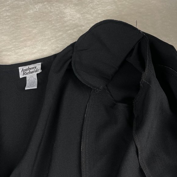 Anthony Richards‎ Wear To Work Blazer Jacket Womens Sz 16 Black White Open Front - Picture 7 of 10